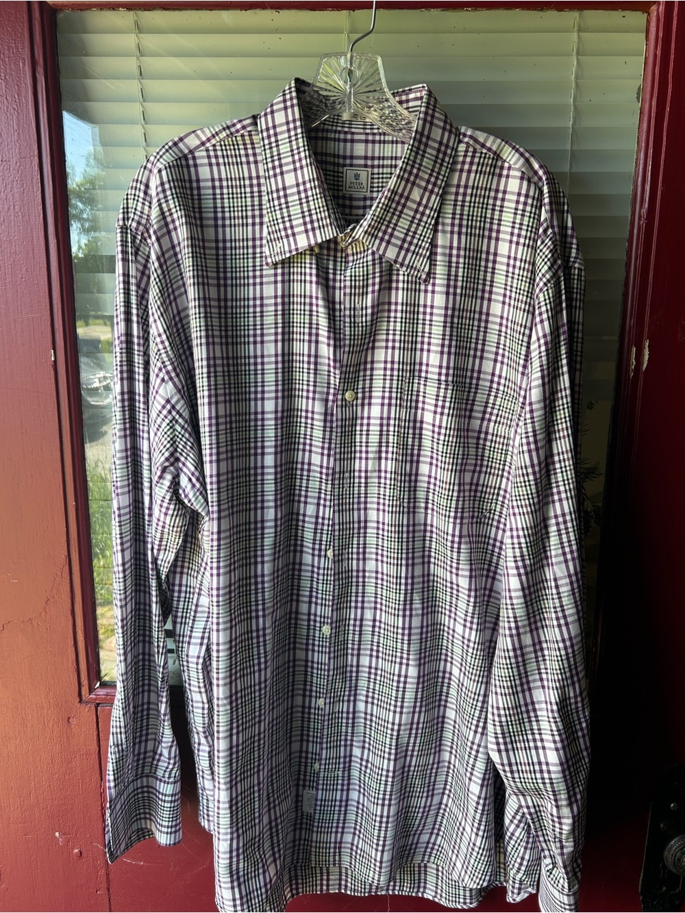 Peter Millar button down plaid shirt